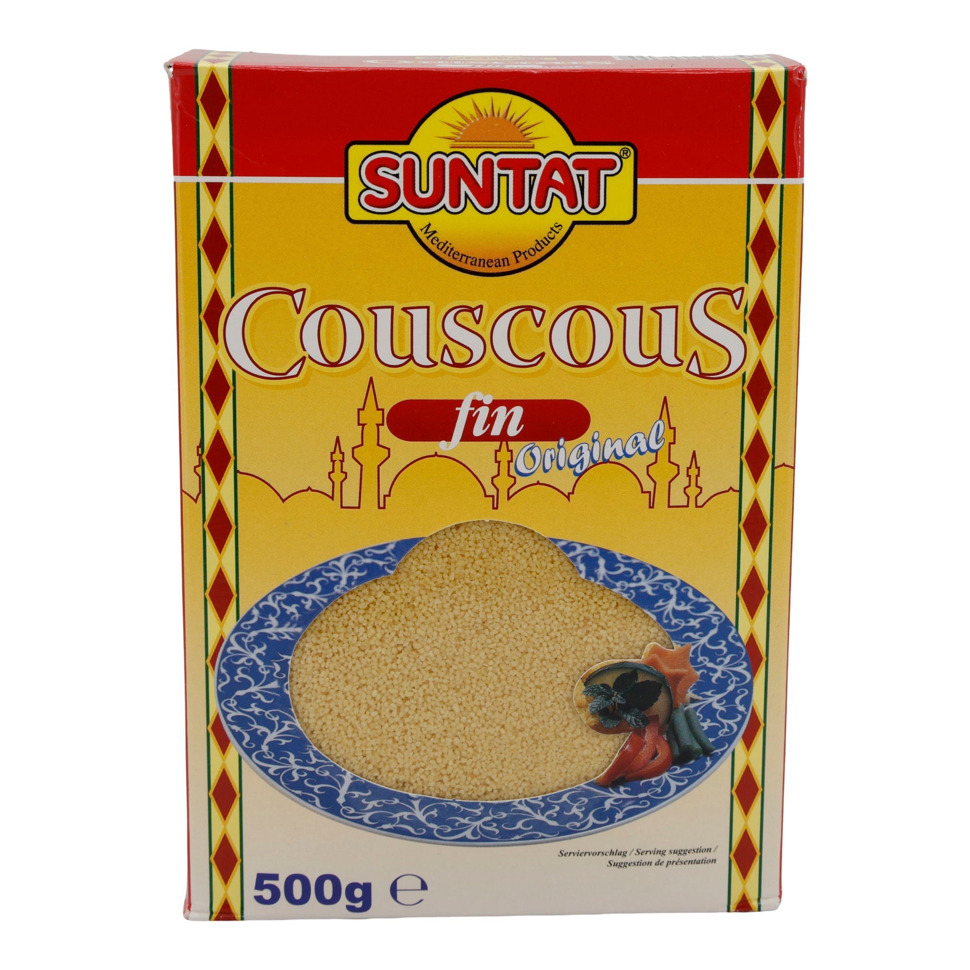 Couscous Suntat | Fein | Vielseitiger Hartweizengrieß für mediterrane & orientalische Gerichte | 500 g SUNTAT